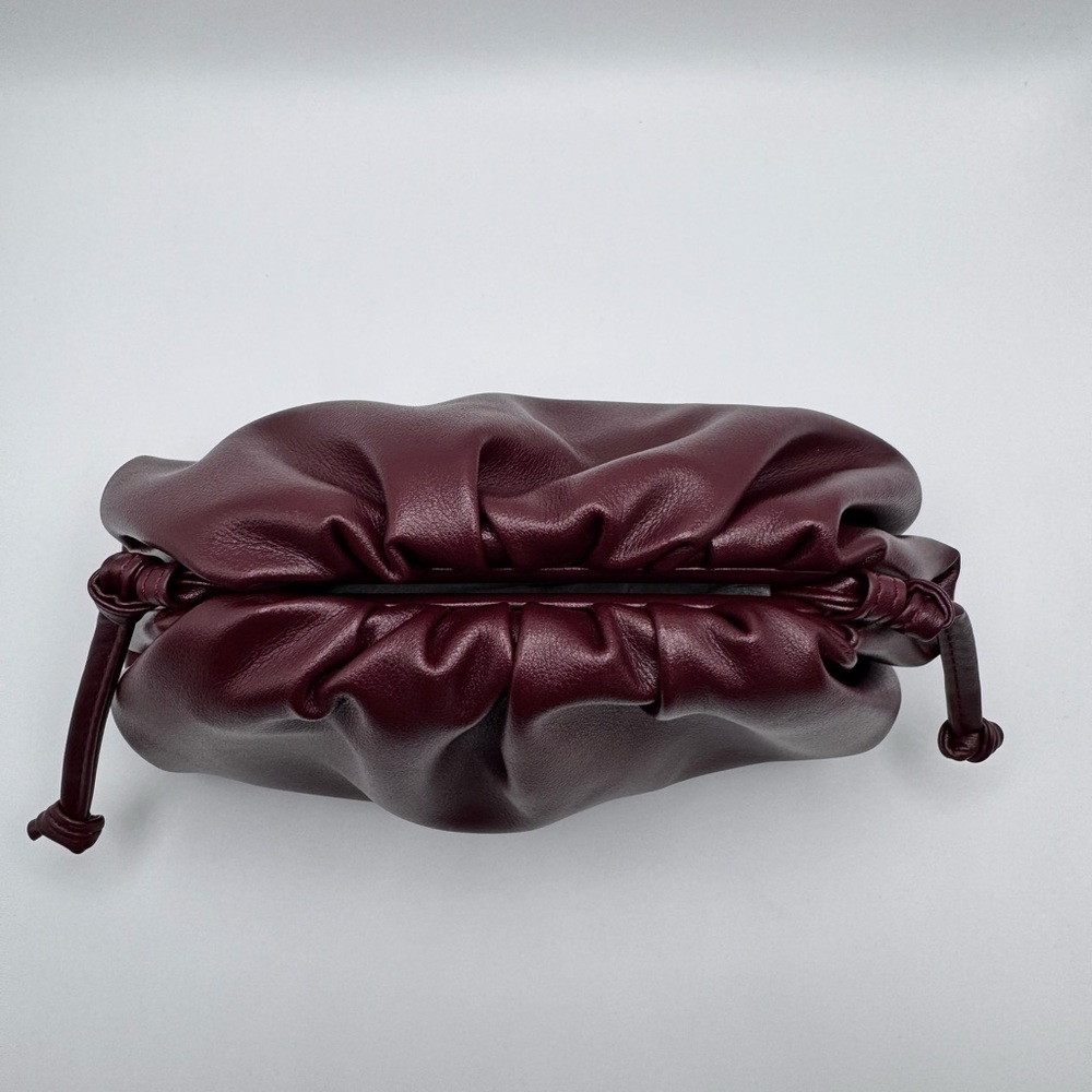 Soft Leather Mini Pouch Bag - Oxblood - Picture 5 of 7